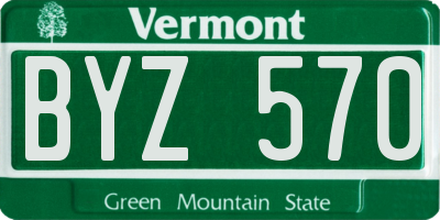 VT license plate BYZ570