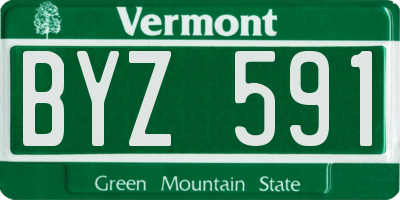 VT license plate BYZ591