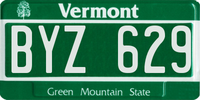 VT license plate BYZ629