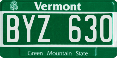 VT license plate BYZ630