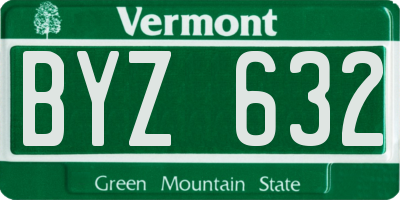 VT license plate BYZ632