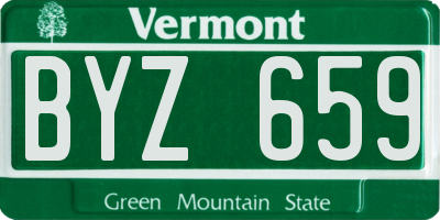 VT license plate BYZ659
