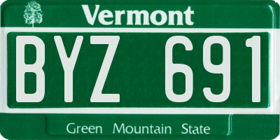 VT license plate BYZ691
