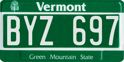 VT license plate BYZ697