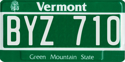 VT license plate BYZ710