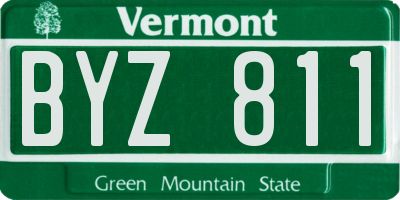 VT license plate BYZ811