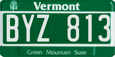 VT license plate BYZ813