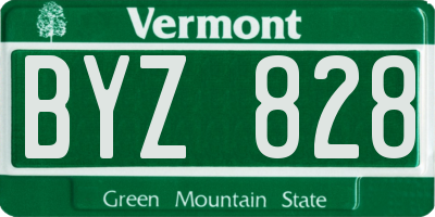 VT license plate BYZ828