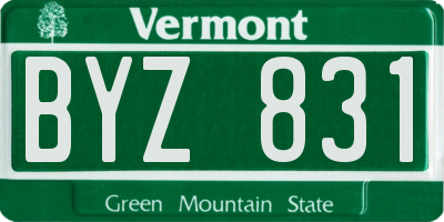 VT license plate BYZ831