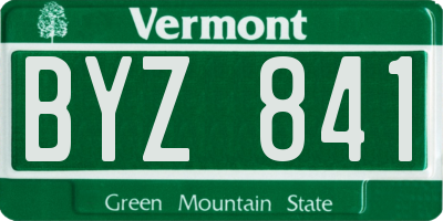 VT license plate BYZ841