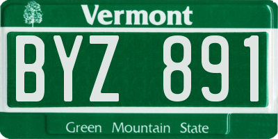 VT license plate BYZ891