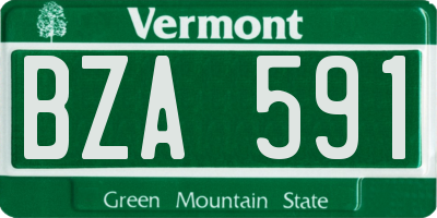 VT license plate BZA591