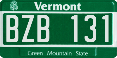 VT license plate BZB131