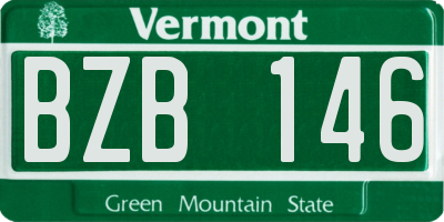 VT license plate BZB146
