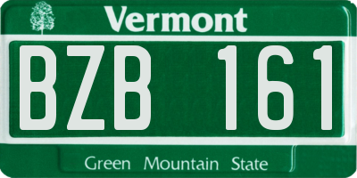 VT license plate BZB161