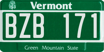 VT license plate BZB171