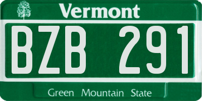 VT license plate BZB291