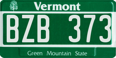 VT license plate BZB373