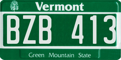 VT license plate BZB413