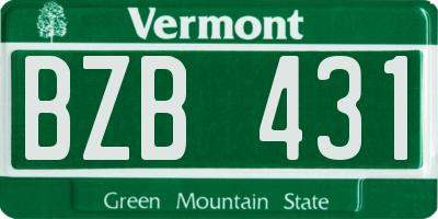 VT license plate BZB431