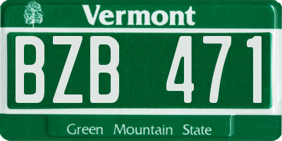 VT license plate BZB471