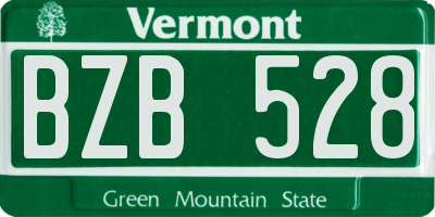 VT license plate BZB528