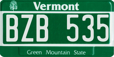 VT license plate BZB535