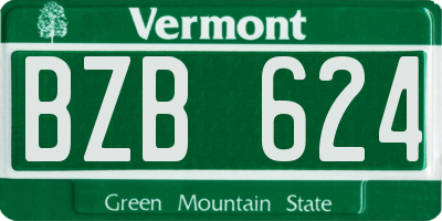 VT license plate BZB624