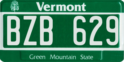 VT license plate BZB629