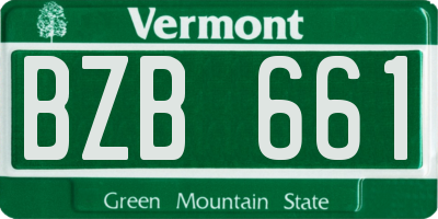 VT license plate BZB661