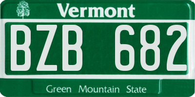 VT license plate BZB682