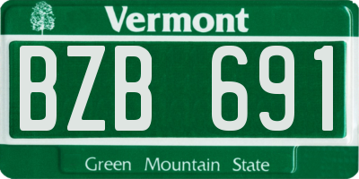 VT license plate BZB691