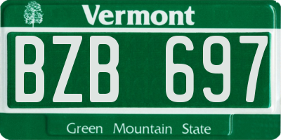 VT license plate BZB697