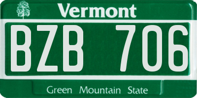 VT license plate BZB706