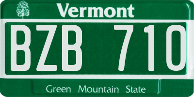 VT license plate BZB710