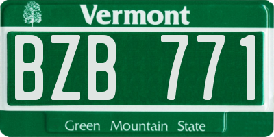 VT license plate BZB771