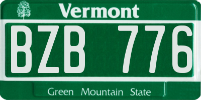 VT license plate BZB776