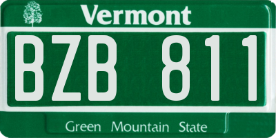 VT license plate BZB811