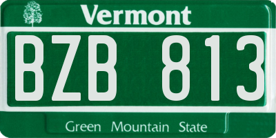 VT license plate BZB813
