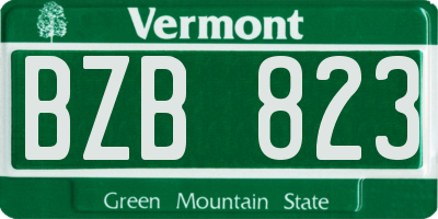 VT license plate BZB823