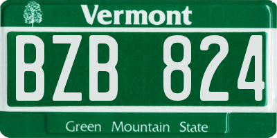 VT license plate BZB824