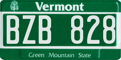 VT license plate BZB828