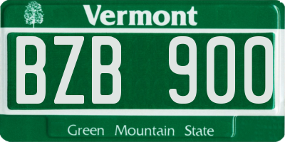 VT license plate BZB900