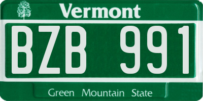 VT license plate BZB991