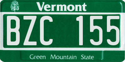 VT license plate BZC155
