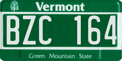VT license plate BZC164