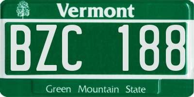 VT license plate BZC188