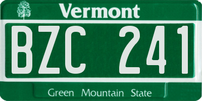 VT license plate BZC241
