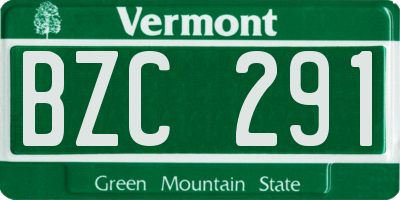 VT license plate BZC291