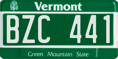 VT license plate BZC441